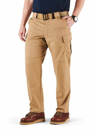 5.11 Tactical Stryke Pant, Straight Fit in coyote, side view